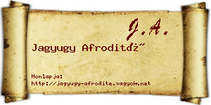 Jagyugy Afrodité névjegykártya